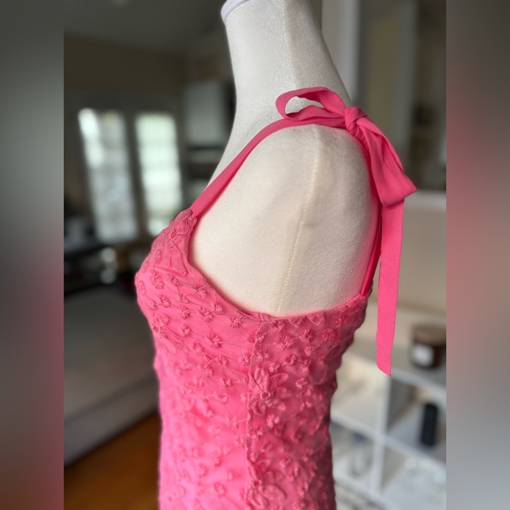 Blue Rain Pink Floral Mini Dress - Picture 6 of 9